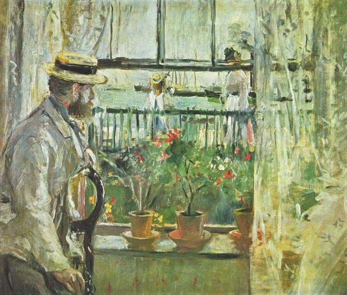 Berthe Morisot Eugene Manet on the Isle of Wight oil painting image